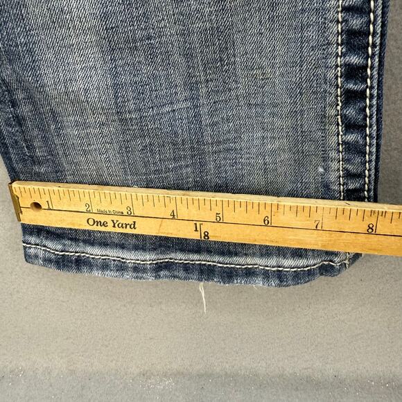 Miss Me Jeans Women's 27x31 (4) Blue Bootcut Rhinestone Pocket Flaps Studding - Picture 16 of 16